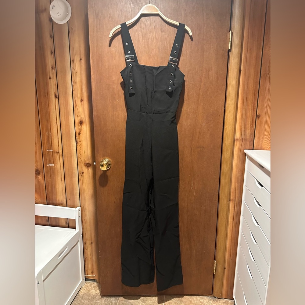 Fashion Nova Black Jumpsuit with Adjustable Straps